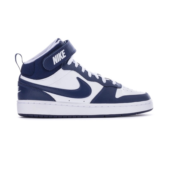 💙NIKE Court Borough Mid 2 (GS) White/Blue Void-Signal Blue Size 4Y💙 - Picture 12 of 12